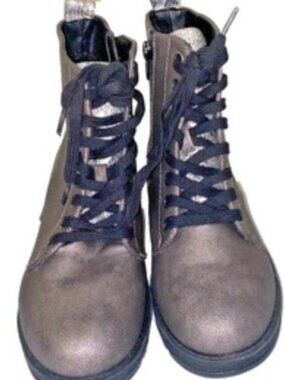 Girl's MIA Reeva Combat Boot Gray Size 2M